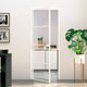 Vidaxl Innenür 76x201,5 cm gehärtetes Glas und Aluminiumschmal weiß