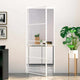 VIDAXL Innenür 83x201,5 cm gehärtetes Glas und Aluminiumschmal weiß