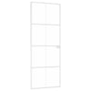 Vidaxl Innenür 76x201,5 cm gehärtetes Glas und Aluminiumschmal weiß