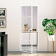 Vidaxl Innenür 76x201,5 cm gehärtetes Glas und Aluminiumschmal weiß