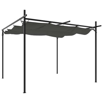 VIDAXL -Pergola mit ausziehbarem Dach 295x292x230 Anthrazit -gelöscht