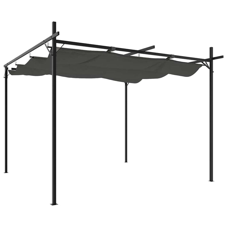 VIDAXL -Pergola mit ausziehbarem Dach 295x292x230 Anthrazit -gelöscht