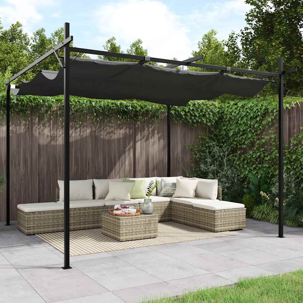 VIDAXL -Pergola mit ausziehbarem Dach 295x292x230 Anthrazit -gelöscht