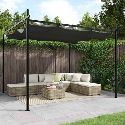 VIDAXL -Pergola mit ausziehbarem Dach 295x292x230 Anthrazit -gelöscht