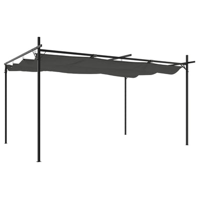 VidaXL Pergola mit ausziehbarem Dach 395x292x230 Anthrazit