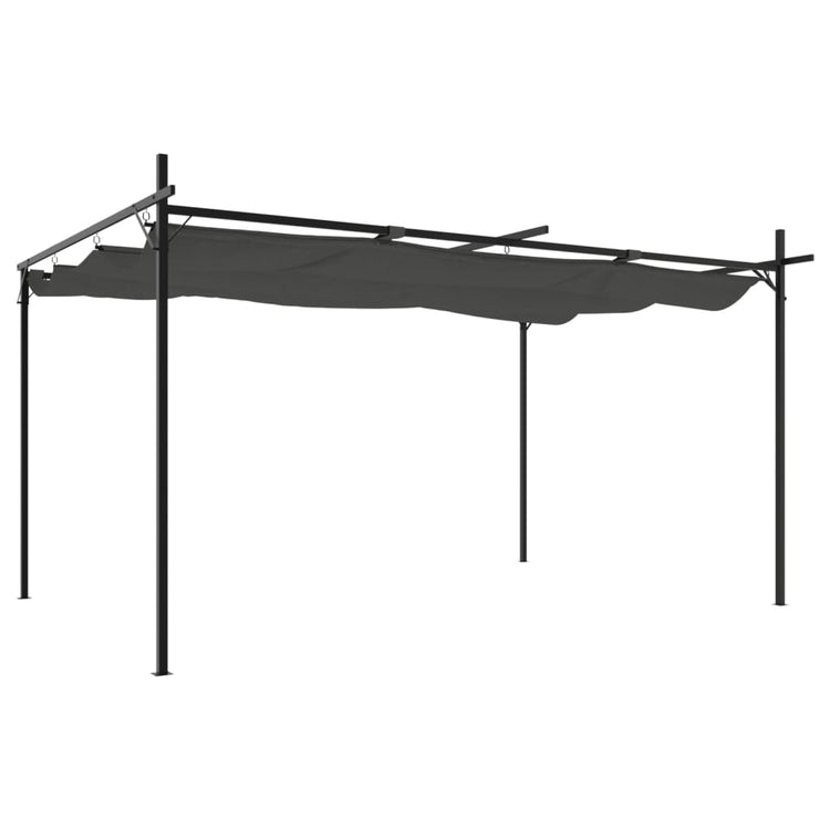 VidaXL Pergola mit ausziehbarem Dach 395x292x230 Anthrazit