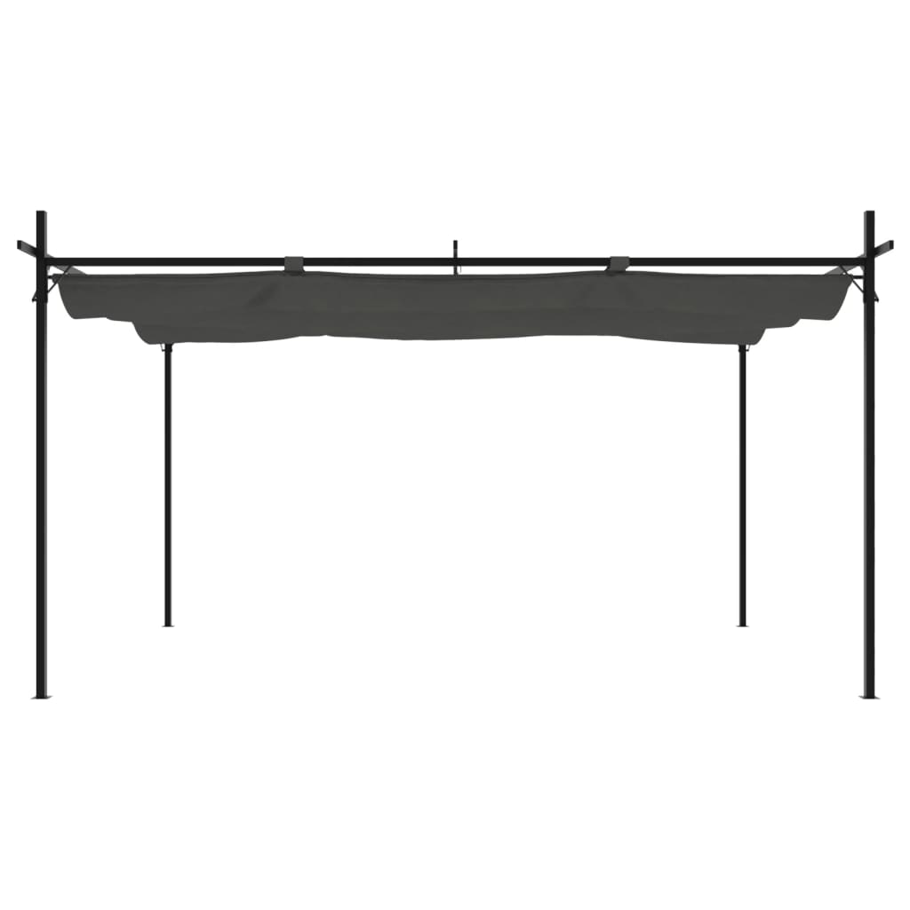 VidaXL Pergola mit ausziehbarem Dach 395x292x230 Anthrazit