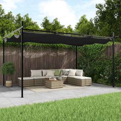 VidaXL Pergola mit ausziehbarem Dach 395x292x230 Anthrazit