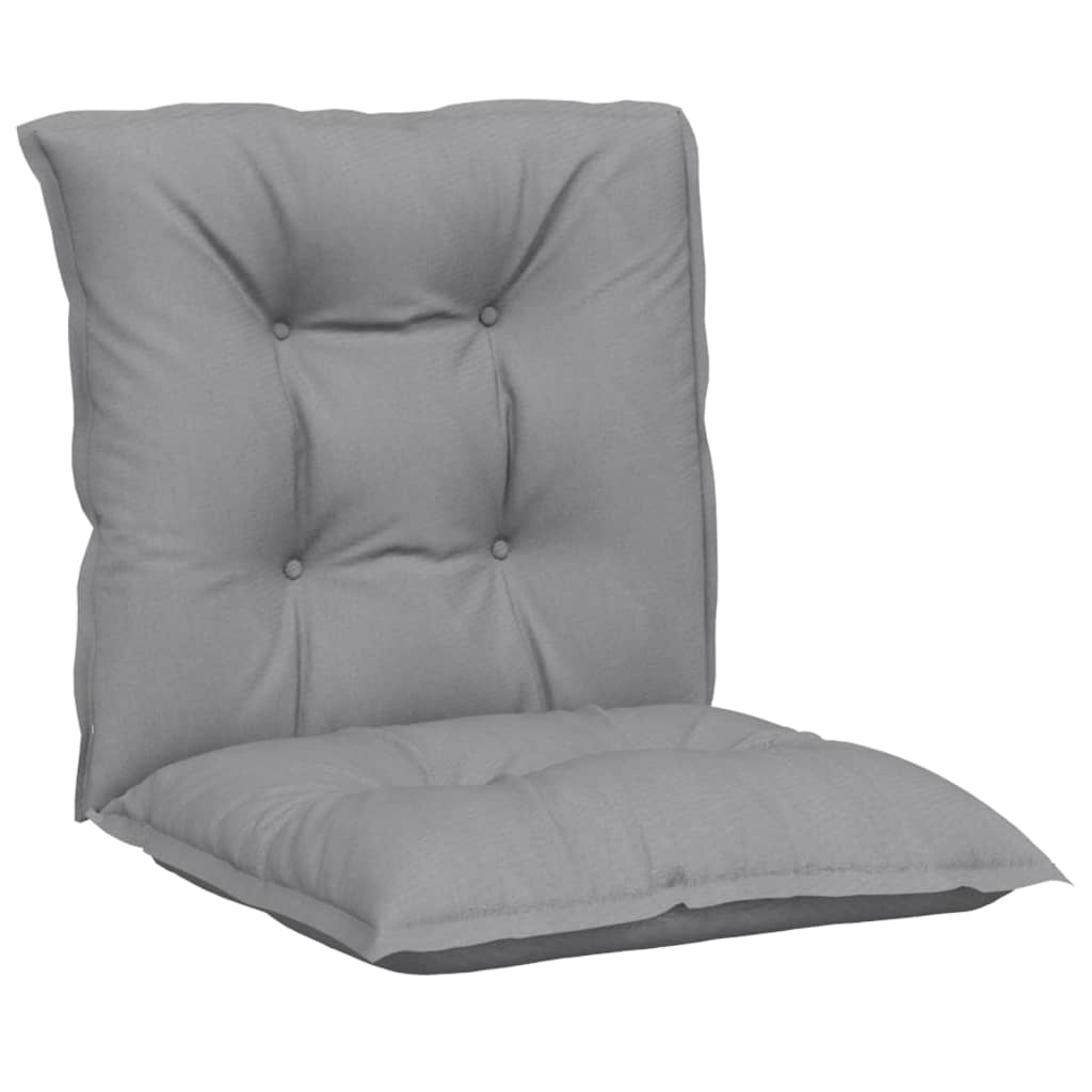 VidaXL Gartenstuhlkissen 6 Stück niedrige Rückenlehne 100x50x7 cm Stoff grau