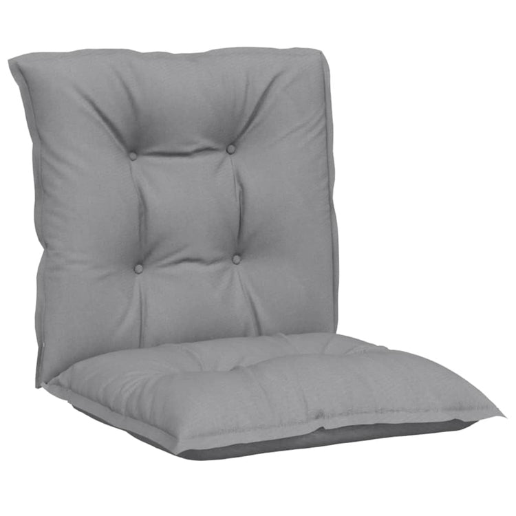 VidaXL Gartenstuhlkissen 6 Stück niedrige Rückenlehne 100x50x7 cm Stoff grau