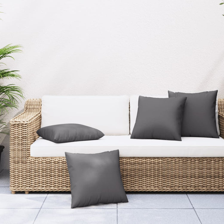 VIDAXL -Sofa -Kissen 4 -Stcs 40x40 cm Stoffanthrazit -geläutet