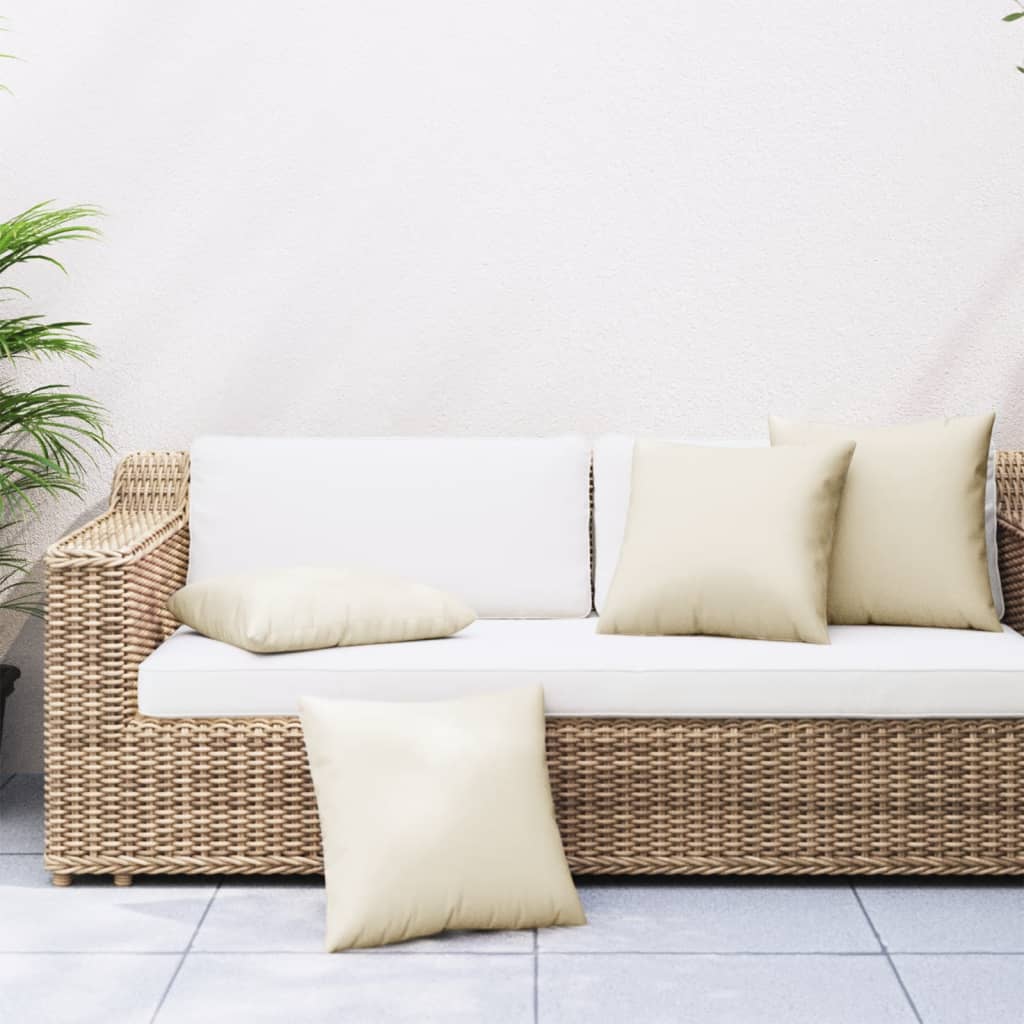 Vidaxl -Sofa -Kissen 4 Stcs 40x40 cm Stoffcreme farbig