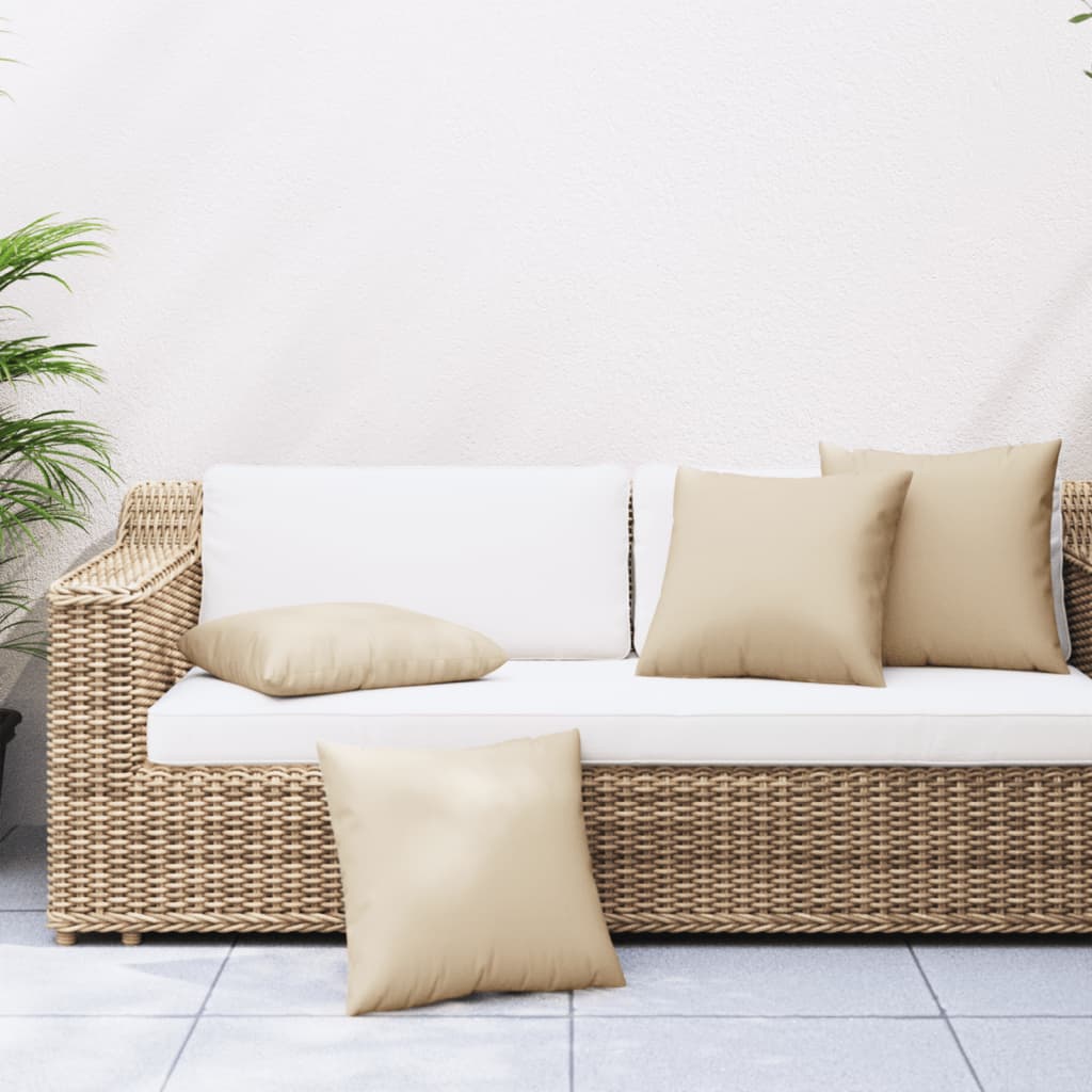 Vidaxl Bank Kissen 4 ST 40x40 cm Stoff Beige