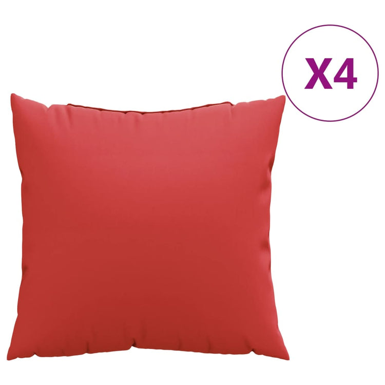 Vidaxl -Sofa -Kissen 4 Stcs 40x40 cm Stoff rot