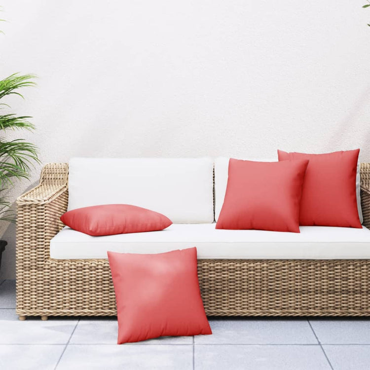 Vidaxl -Sofa -Kissen 4 Stcs 40x40 cm Stoff rot