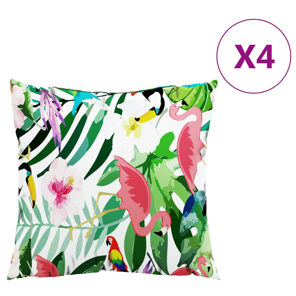 VIDAXL Dekorative Kissen 4 ST 40x40 cm Stoff Multi -Colored