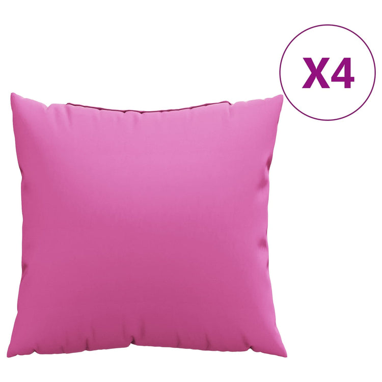 Vidaxl-Spreizkissen, einfarbig, 4 Stück, rosa, 40 x 40 cm, Polyesterstoff
