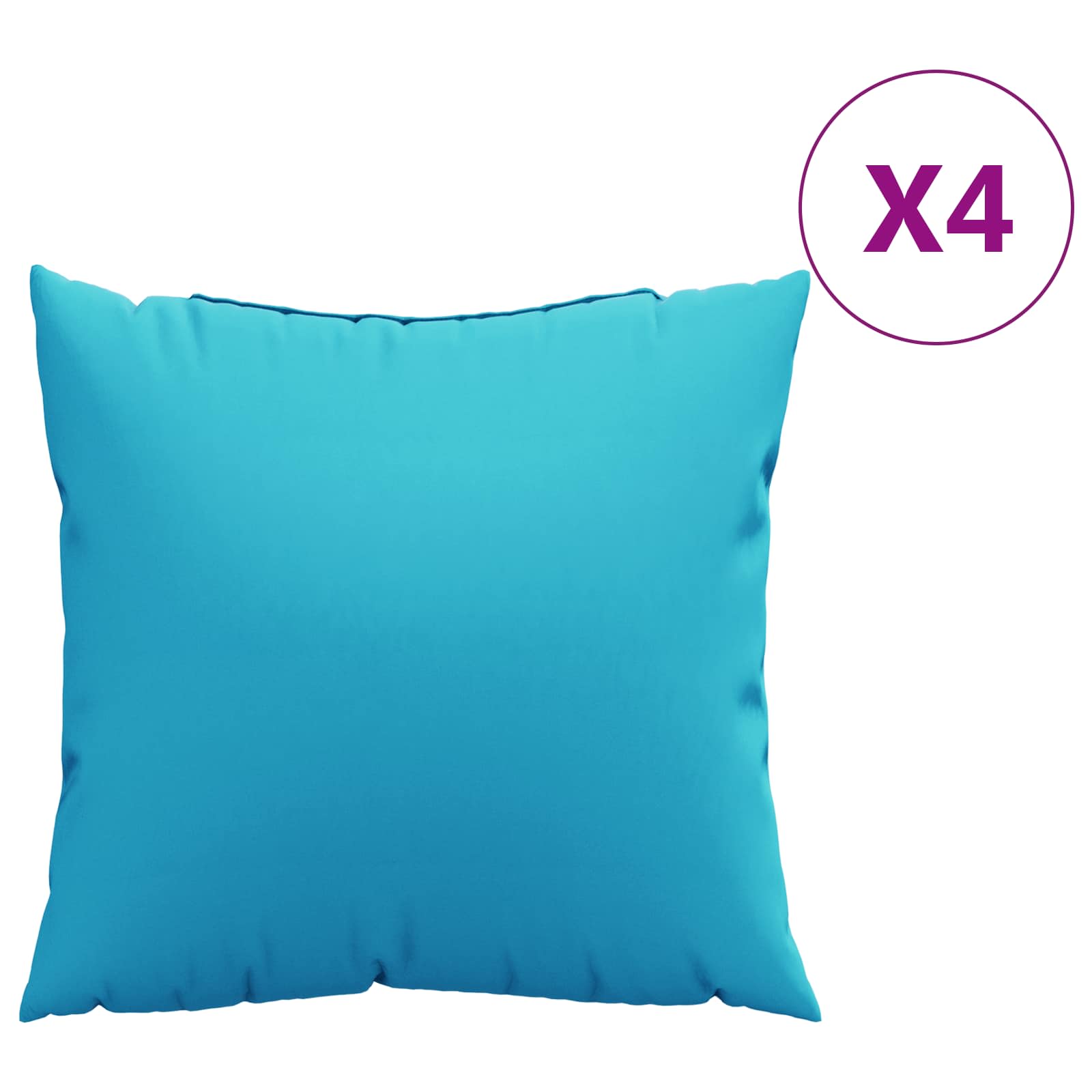 Vidaxx Spread Kissen Uni 4 Stück Türkis 40 x 40 cm Polyesterstoff