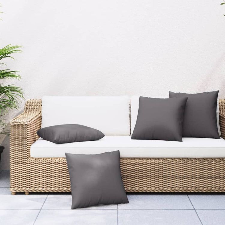 VIDAXL -Sofa -Kissen 4 Stcs 50x50 cm Stoffanthrazit -gelenkt