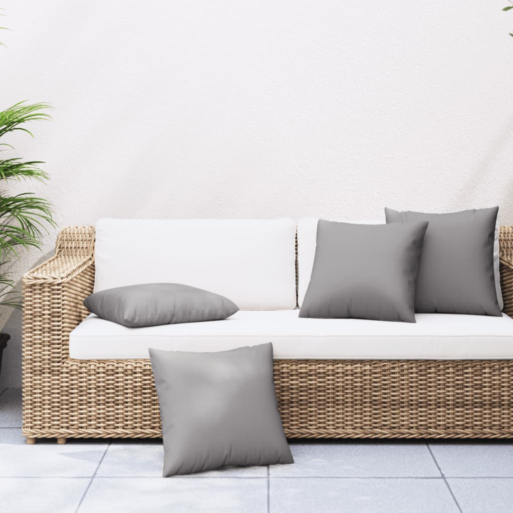 Vidaxl -Sofa -Kissen 4 ST 50x50 cm Stoff grau