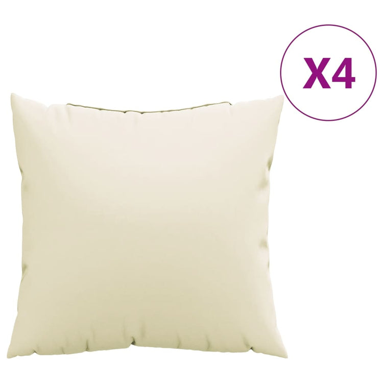 VIDAXL -Bankkissen 4 ST 50x50 cm Stoffcreme -Colored