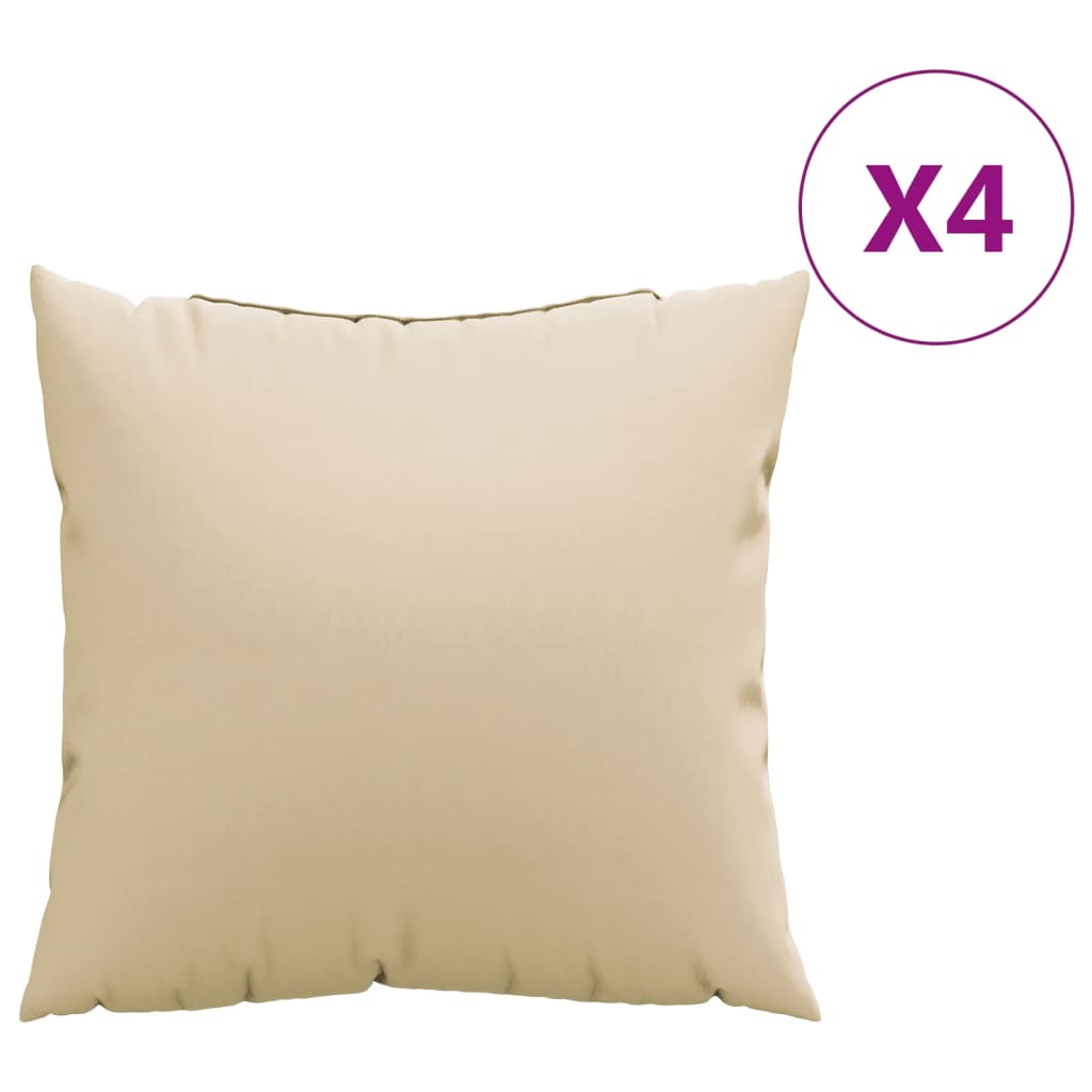 Vidaxl Bank Kissen 4 ST 50x50 cm Stoff Beige