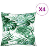VIDAXL -Sofa -Kissen 4 Stcs Blattmuster 50x50 cm Stoff