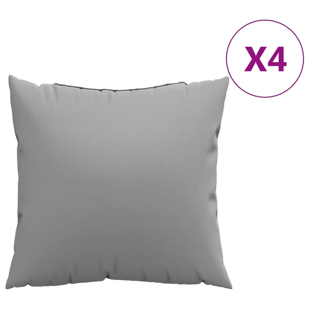 Vidaxl -Sofa -Kissen 4 ST 60x60 cm Stoff grau