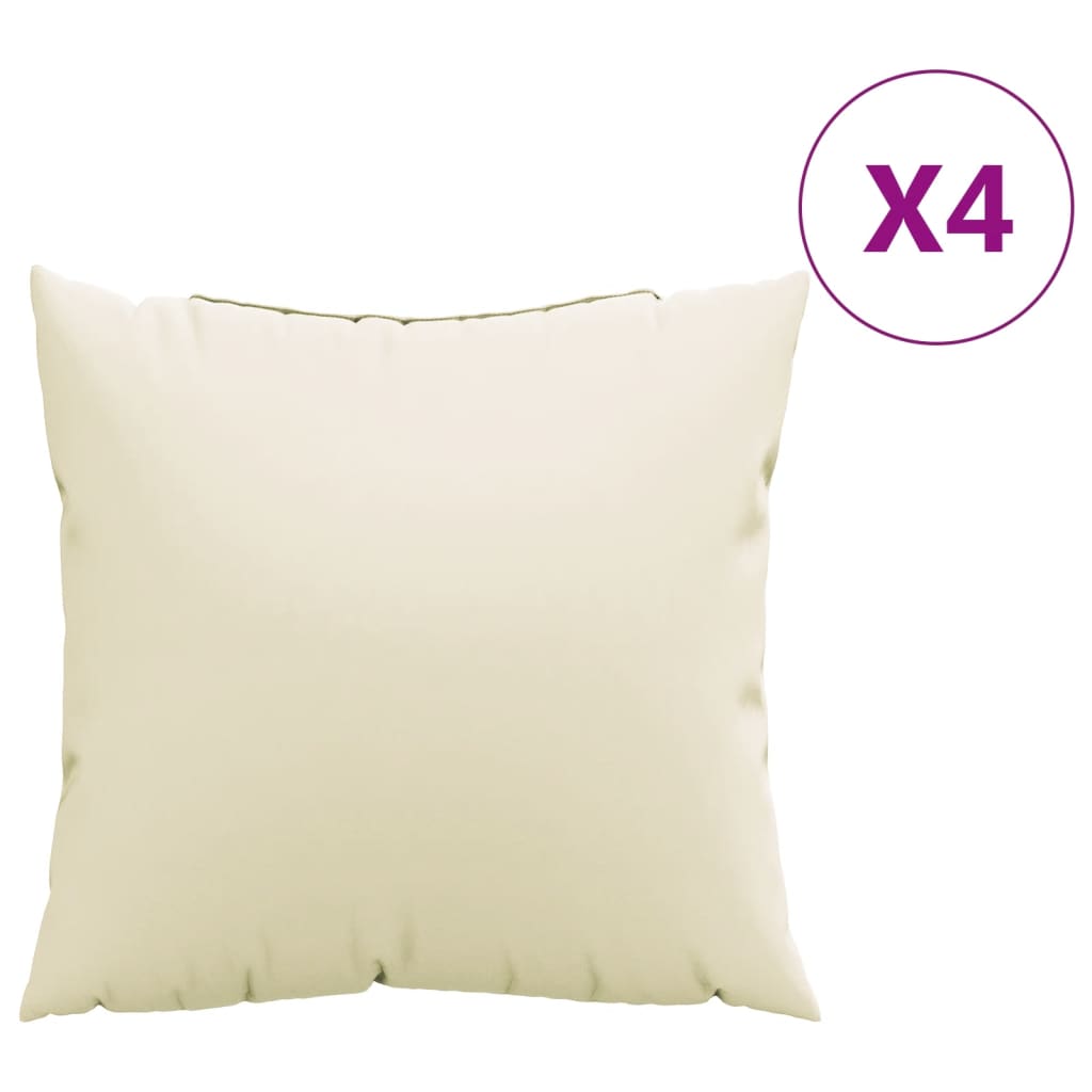 Vidaxl -Sofa -Kissen 4 Stcs 60x60 cm Stoffcreme farbig