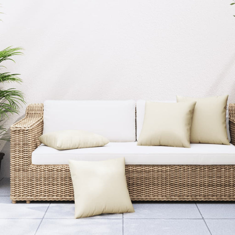 Vidaxl -Sofa -Kissen 4 Stcs 60x60 cm Stoffcreme farbig