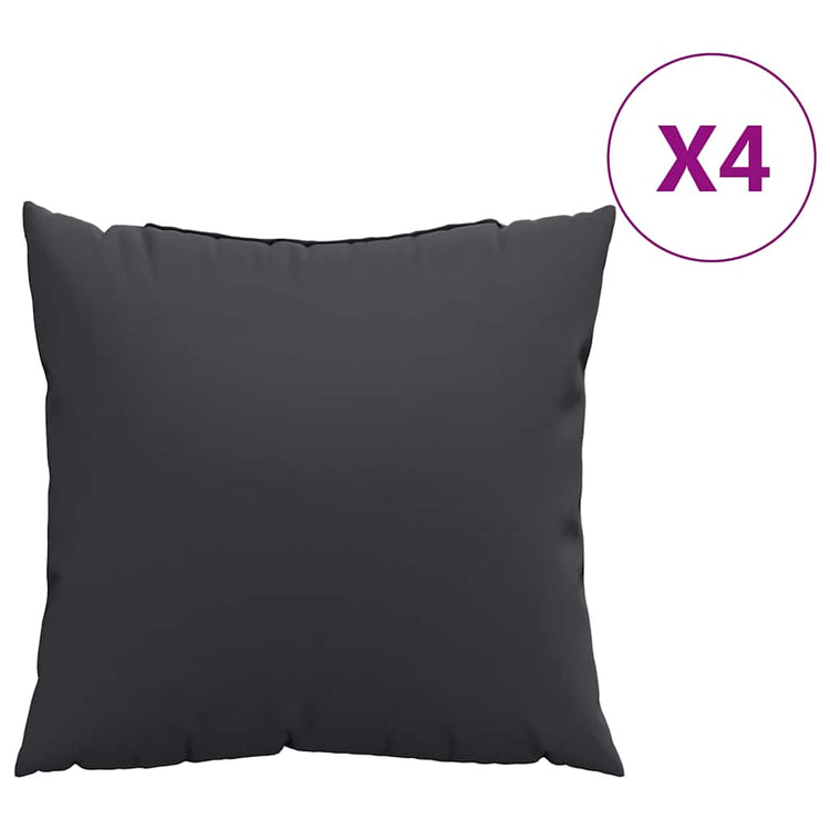 Vidaxx Sofakissen 4 Stück 60x60 cm Stoff schwarz