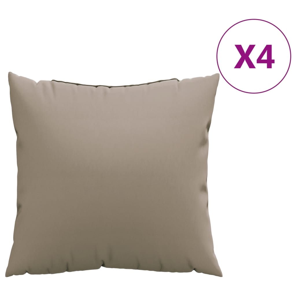 Vidaxl -Sofa -Kissen 4 Stcs 60x60 cm Stofftaupe