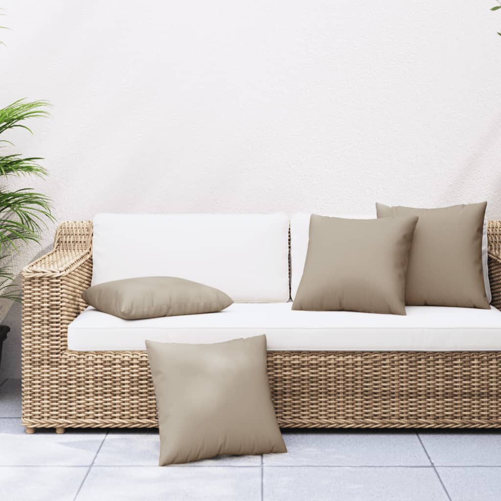 Vidaxl -Sofa -Kissen 4 Stcs 60x60 cm Stofftaupe