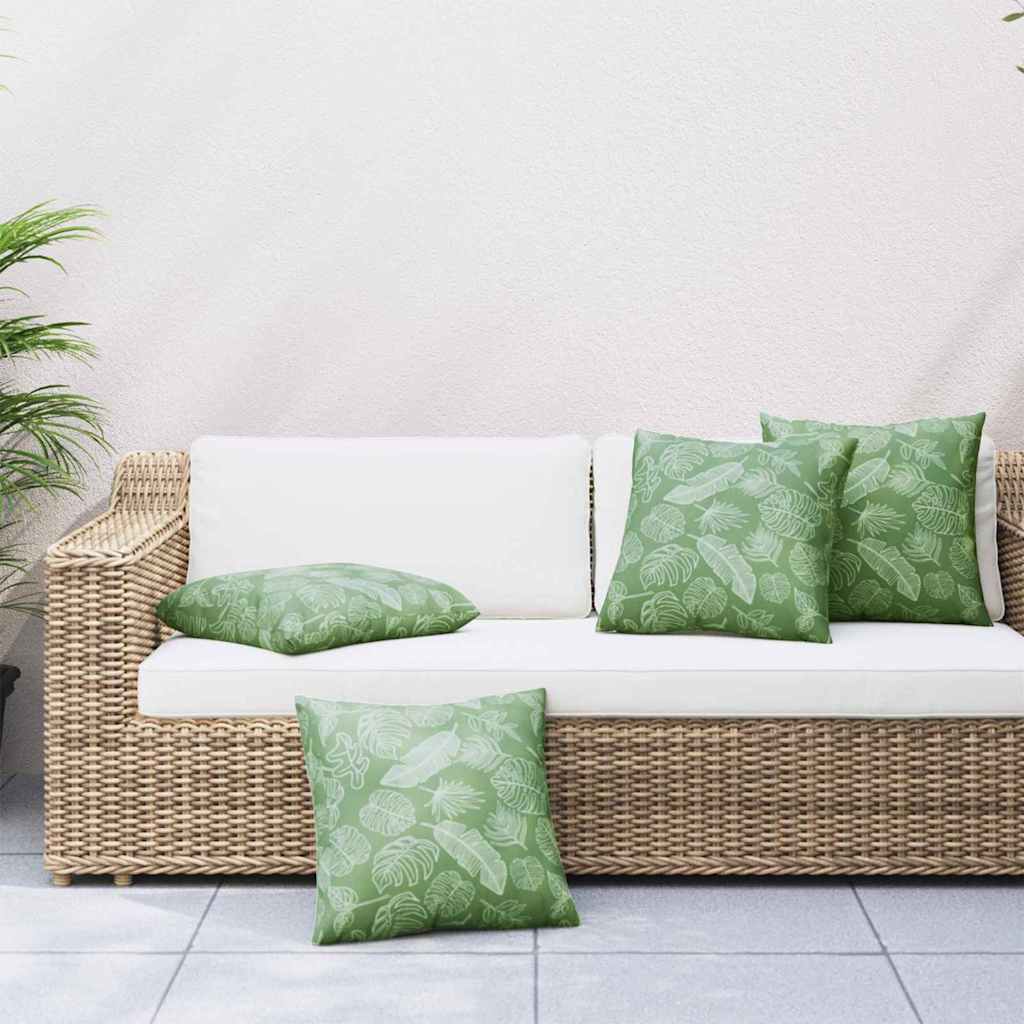 Vidaxx Spreizkissen Blatt 4 Stück Blattmuster 60 x 60 cm Polyesterstoff