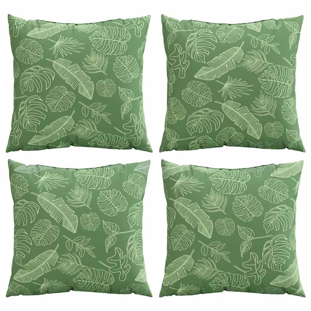 Vidaxx Spreizkissen Blatt 4 Stück Blattmuster 60 x 60 cm Polyesterstoff