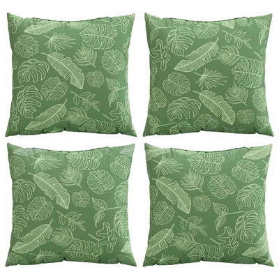 Vidaxx Spreizkissen Blatt 4 Stück Blattmuster 60 x 60 cm Polyesterstoff