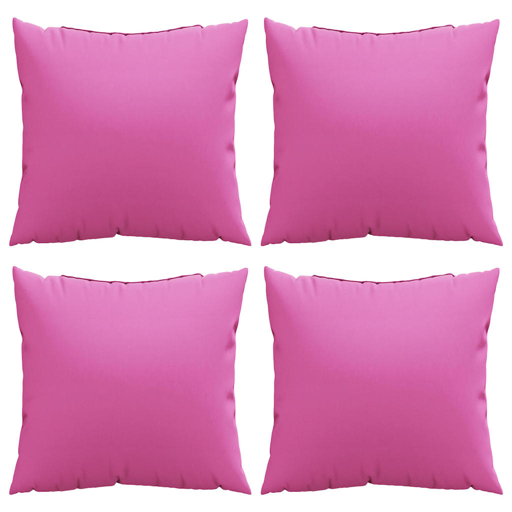 Vidaxl-Spreizkissen, einfarbig, 4 Stück, rosa, 60 x 60 cm, Polyesterstoff