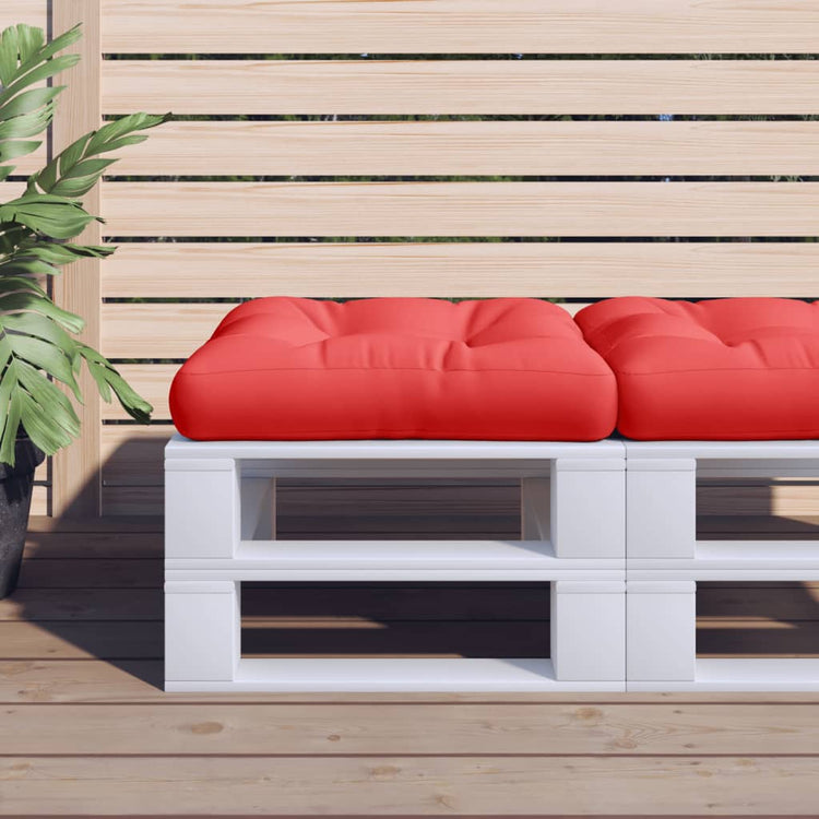 VIDAXL -Palettenkissen 50x50x12 cm Stoff rot