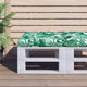 VidaXL Palettenkissen Blattmuster 50x50x12 cm Stoff