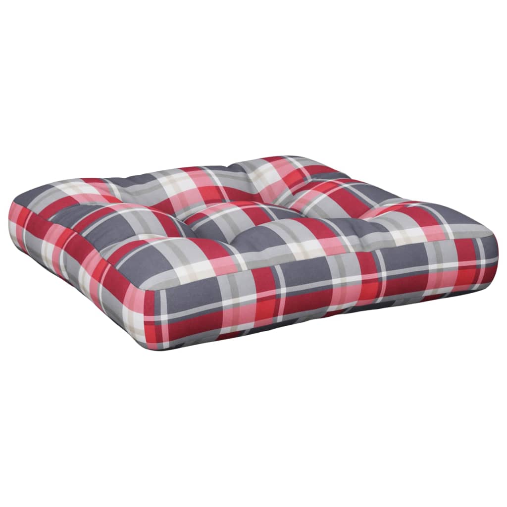 Vidaxl Palettenkissen 50 x 50 x 12 cm Fabric Diamond Muster rot