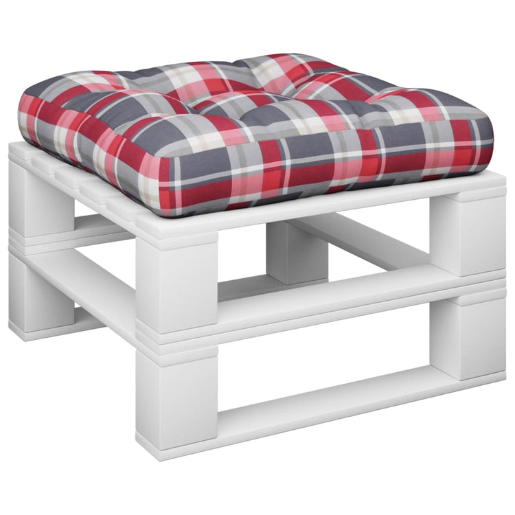 Vidaxl Palettenkissen 50 x 50 x 12 cm Fabric Diamond Muster rot