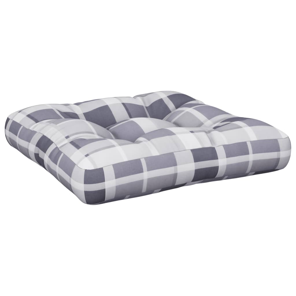 Vidaxl Palettenkissen 50x50x12 cm Waschmittel Diamantmuster grau