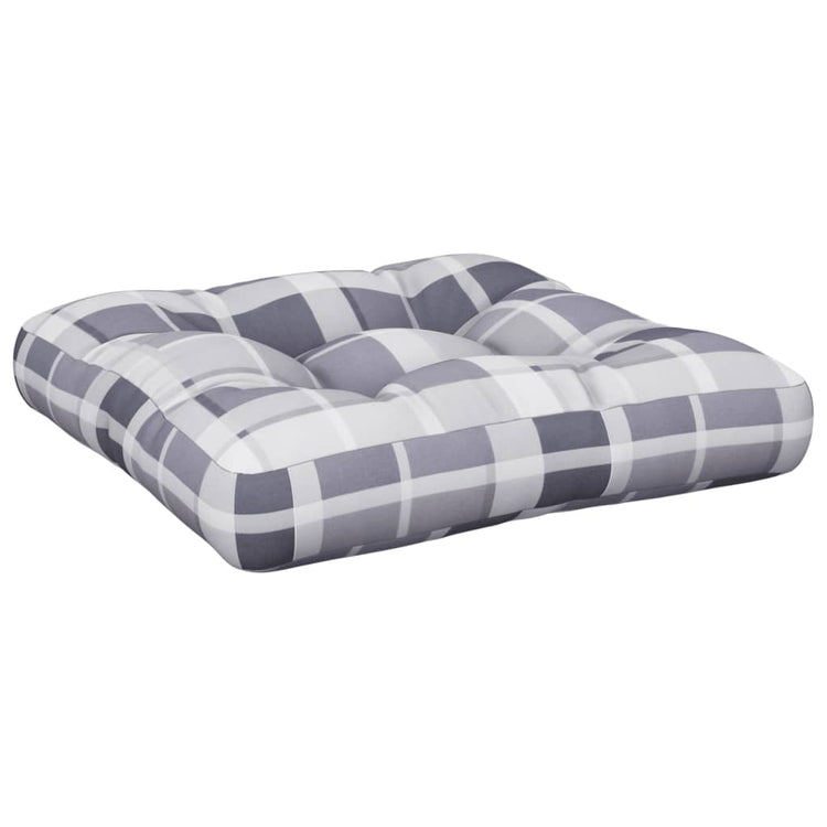Vidaxl Palettenkissen 50x50x12 cm Waschmittel Diamantmuster grau
