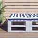 Vidaxl Palettenkissen gestreift 50 x 50 x 12 cm Stoff blau und weiß