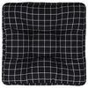 VIDAXL PALLET -KUSSCHUSSE MUSTER 50 x 50 x 12 cm Stoff schwarz