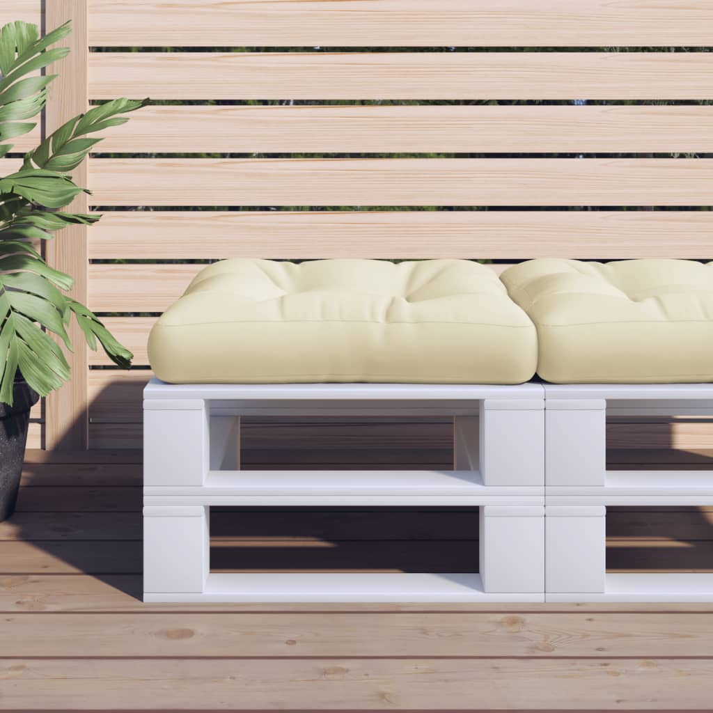 VIDAXL -Palettenkissen 60x60x12 cm Stoffcreme -Colored