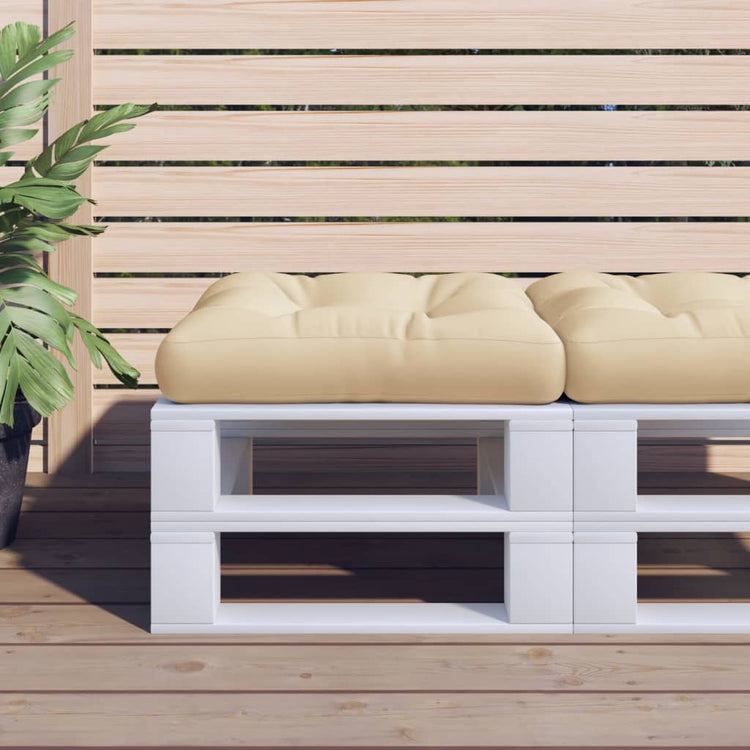 VIDAXL -Palettenkissen 60x60x12 cm Stoff Beige