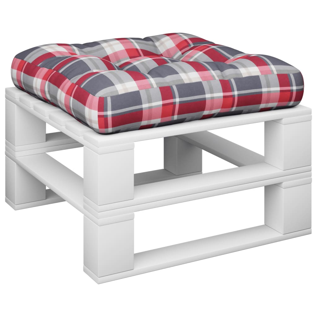 Vidaxl Palettenkissen 60x60x12 cm Fabric Diamond Muster rot