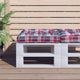 Vidaxl Palettenkissen 60x60x12 cm Fabric Diamond Muster rot