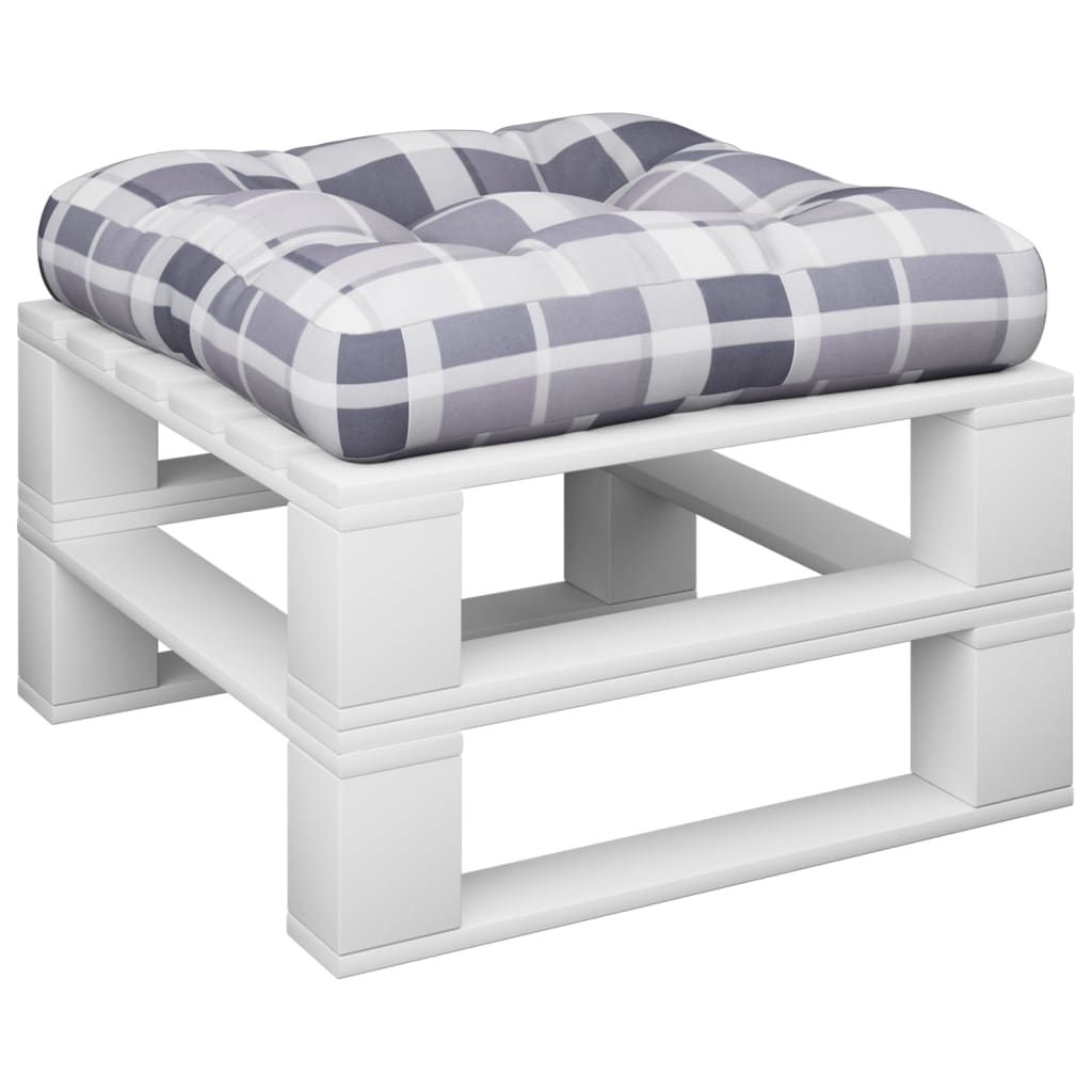 Vidaxl Palettenkissen 60x60x12 cm Fabric Diamond Muster grau